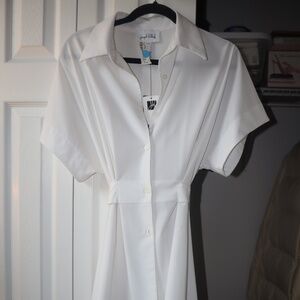 Joseph Ribkoff White High Low Blouse